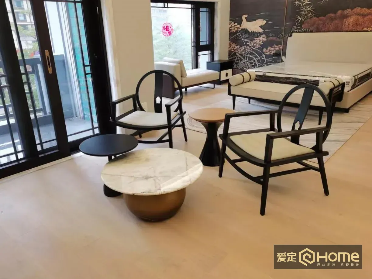 美的绿城凤起兰庭别墅入口会客家具案例